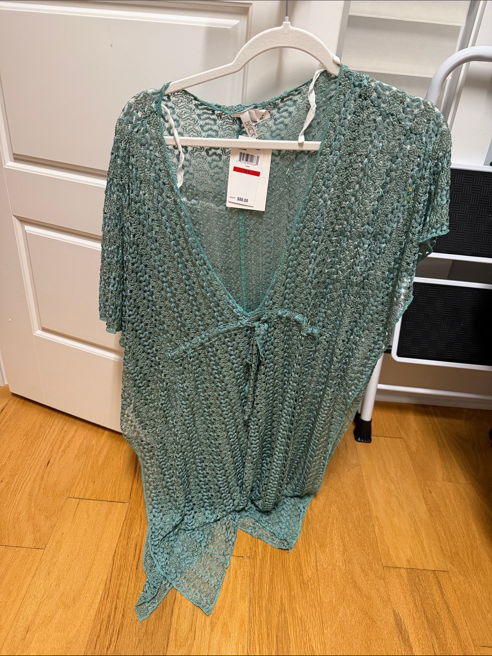 Becca Sheer Knit Cover-Up in Seafoam Green xs/s